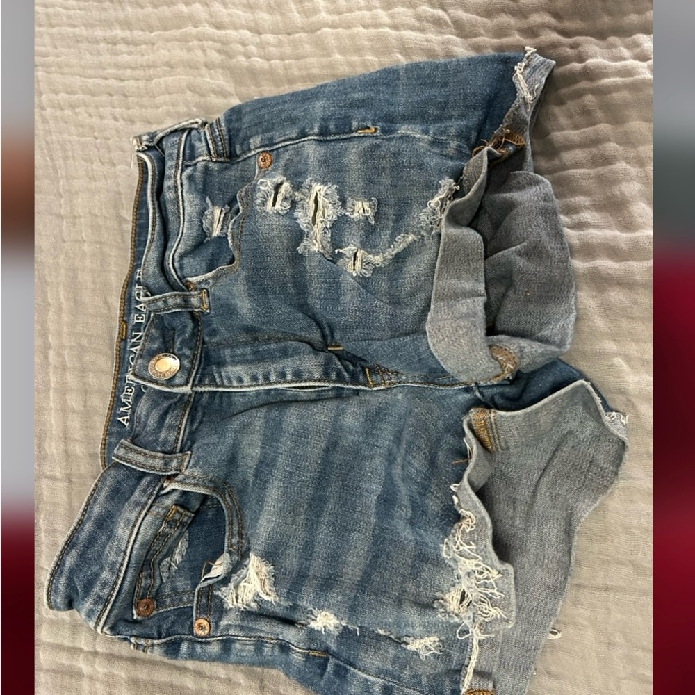 Distressed Denim Shorts